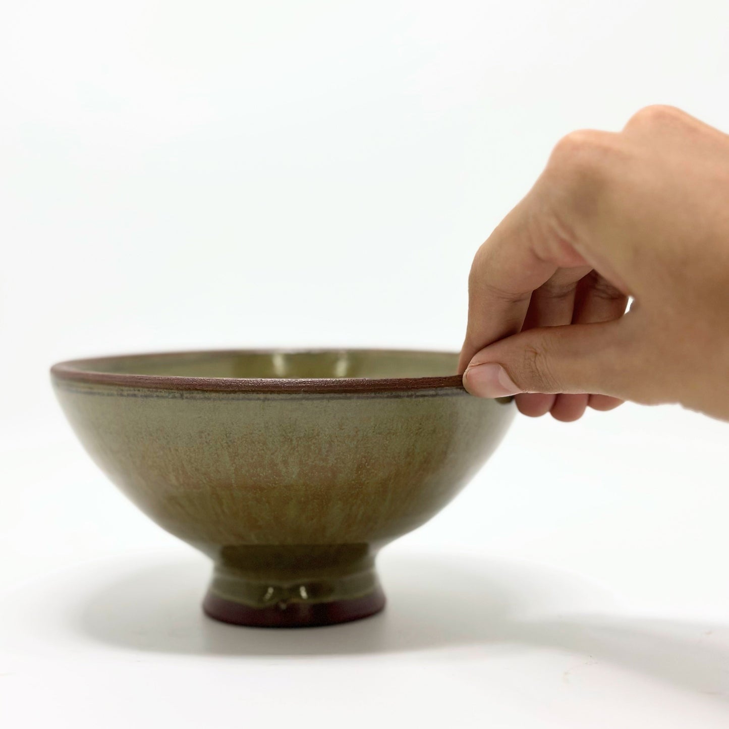 Curvy Bowl Olive Ore Green Variation