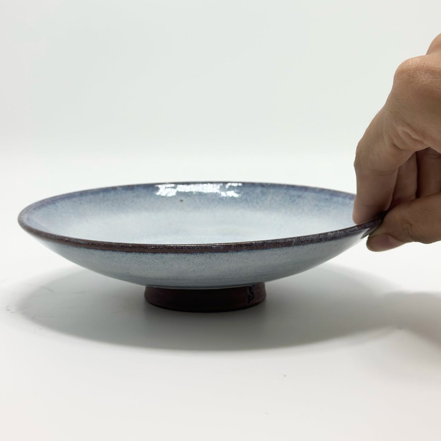 Shallow Bowl Wispy White