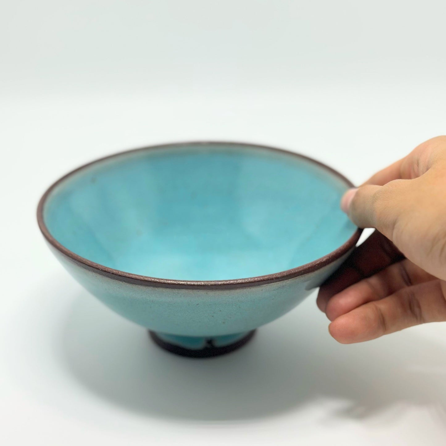 Curvy Bowl Aquamarine Azure