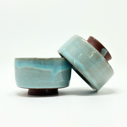 Aquamarine Azure Chawan Set of 2