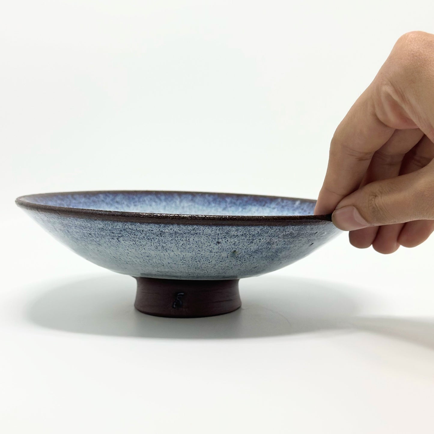 Shallow Bowl Wispy White Variation